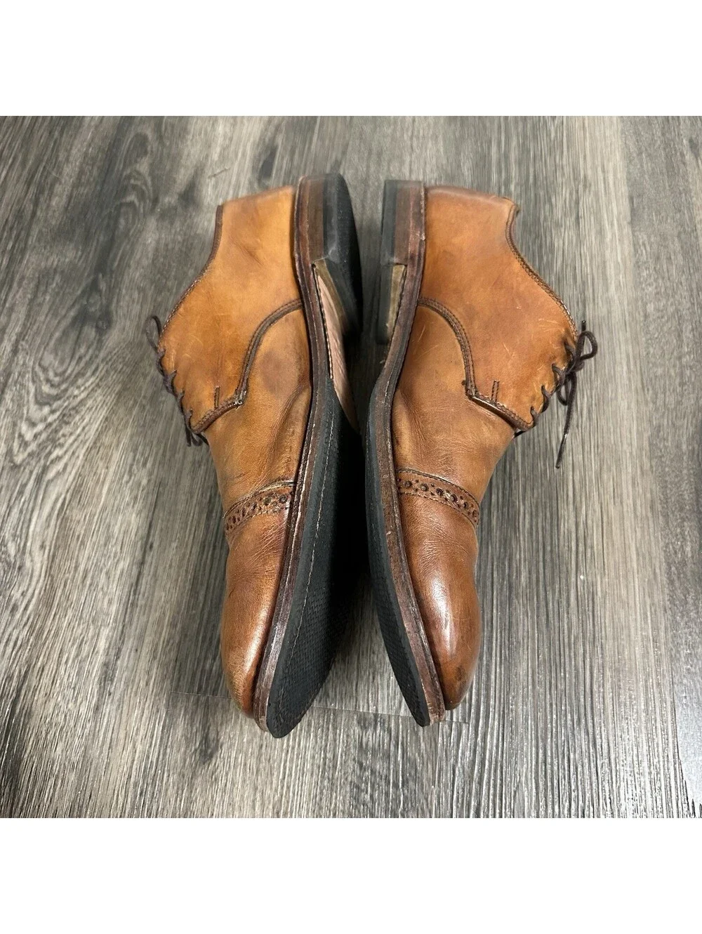 Allen Edmonds BOULEVARD Cap Toe DERBY Dress Shoes Walnut Brown Men’s 13 B 7584
